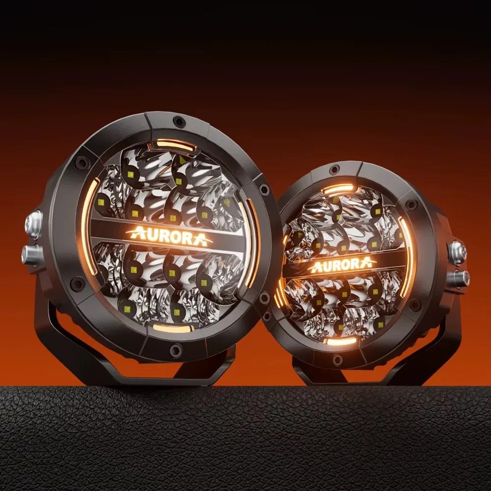 Technical illustration of the Aurora 5" - 60W - LED Spotlight with Position Lamps