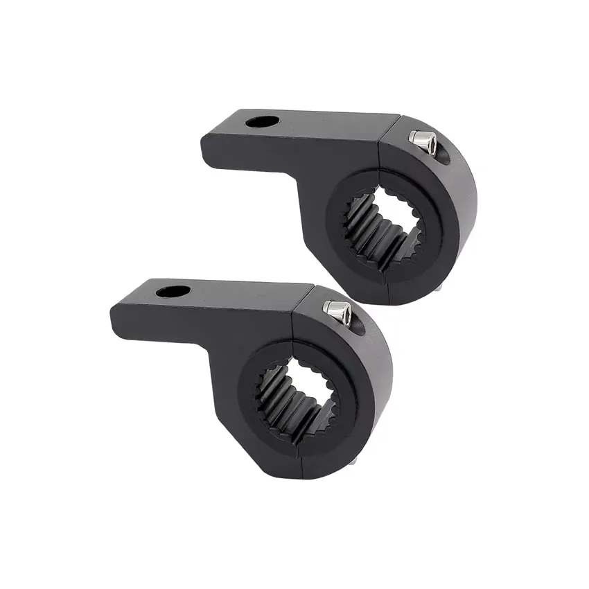 Technical illustration of the Universal Aluminium Tube-mount Bracket 1-2 Inch.