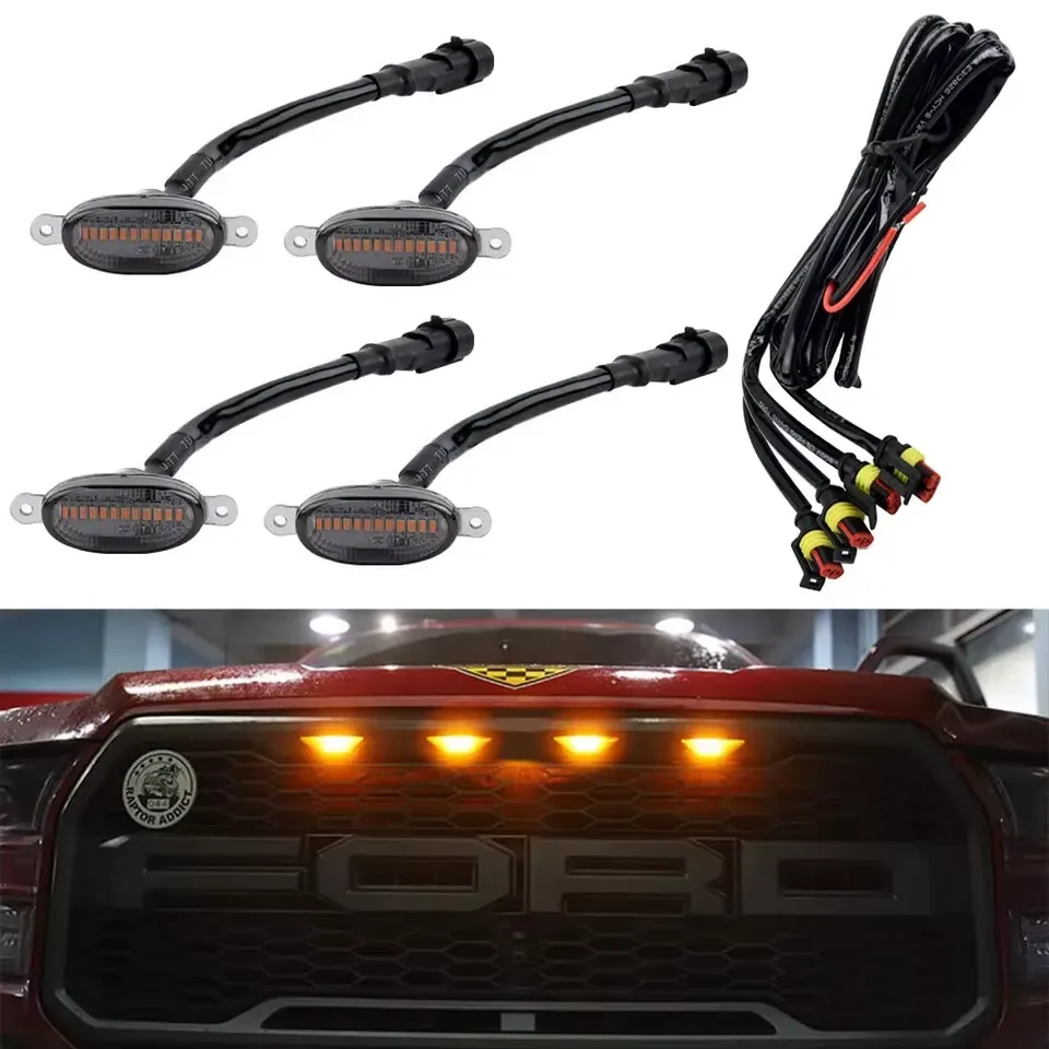 Technical illustration of the Grille 4 Spot Lighting