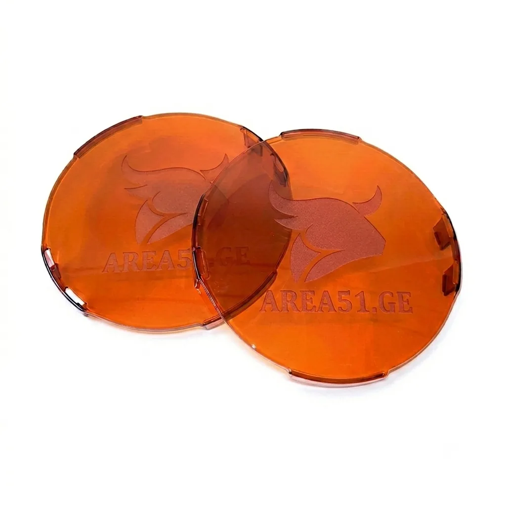 Technical illustration of the ALO-P-R-9- C31D1-AW Spotlight Cover, Amber