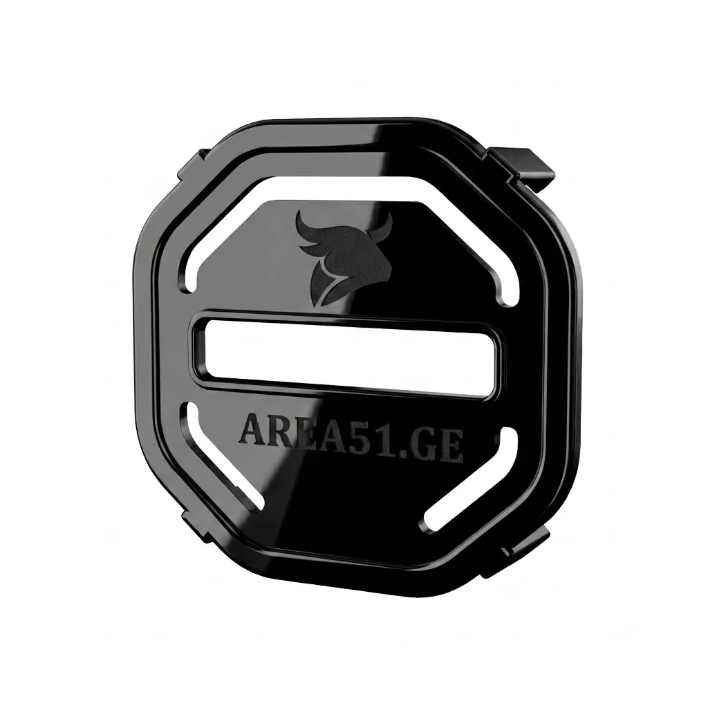 Technical illustration of the ALO-W-4- R12T3-AW Work Light Cover, Black