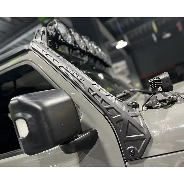 Technical illustration of the JL (2018+) Wrangler LED Bar Aluminium Bracket