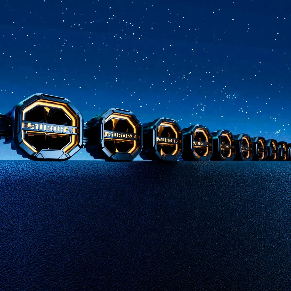 Technical illustration of the Aurora 52" - 400W - New-design Modular LED Bar