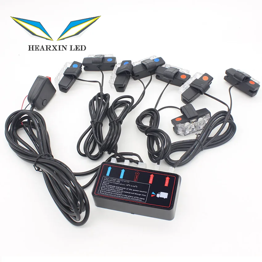 Technical illustration of the Hearxin 16 LED Flashing Warning Light