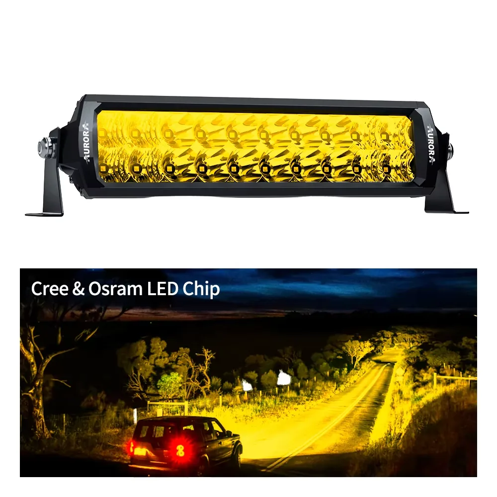 Aurora 10" - 100W - Dual-row LED Bar, Amber, product photograph