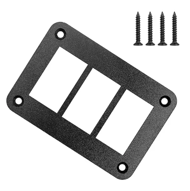 Technical illustration of the 3 Position Aluminium Switch Panel