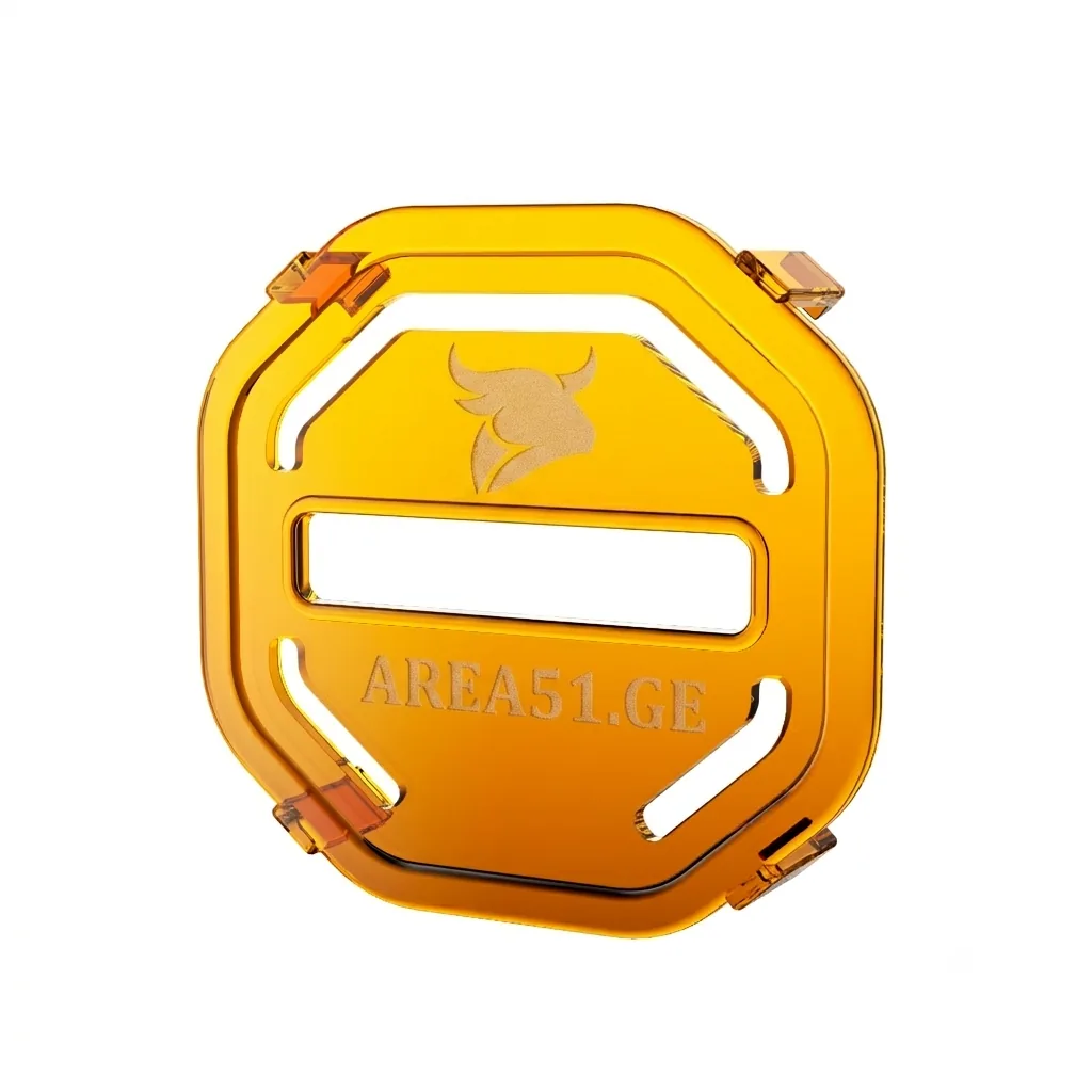 Technical illustration of the ALO-W-4- R12T3-AW Work Light Cover, Amber