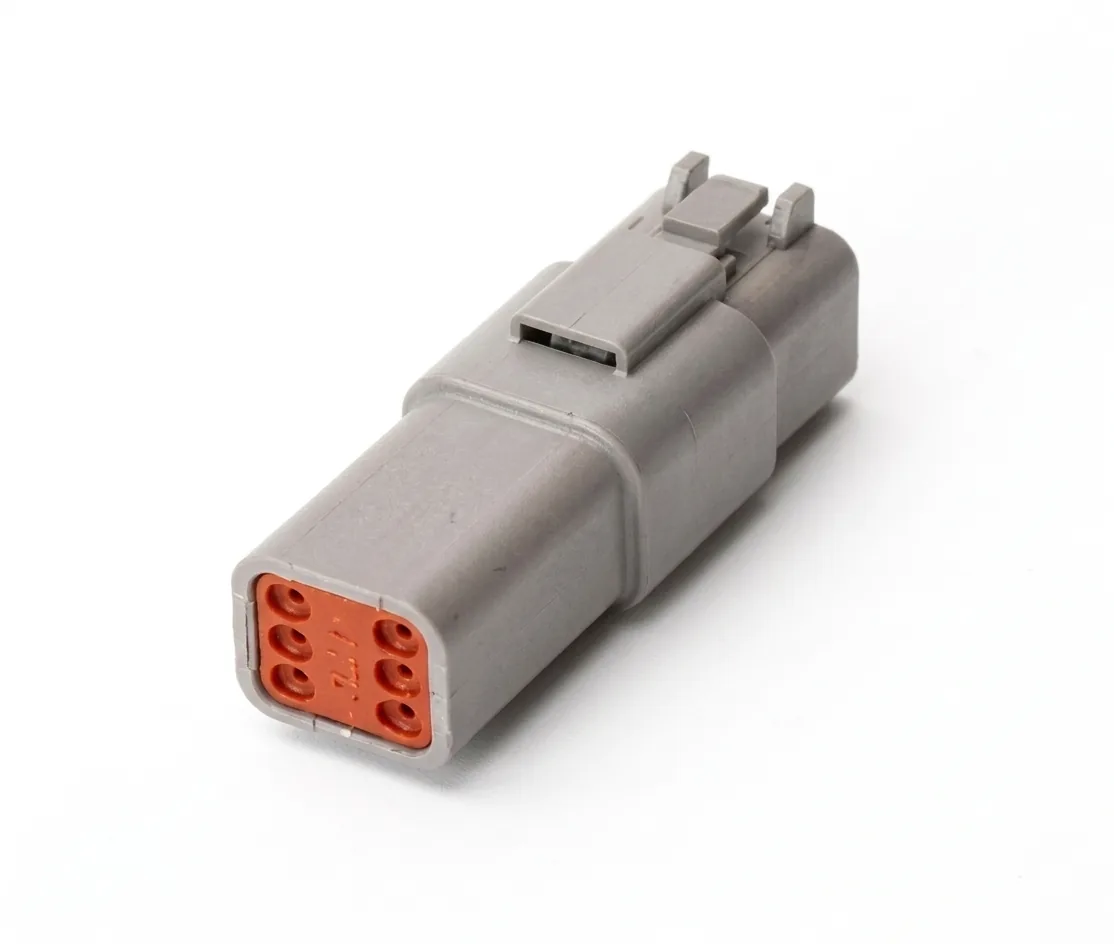 Technical illustration of the 6 Pin Connector (Male)