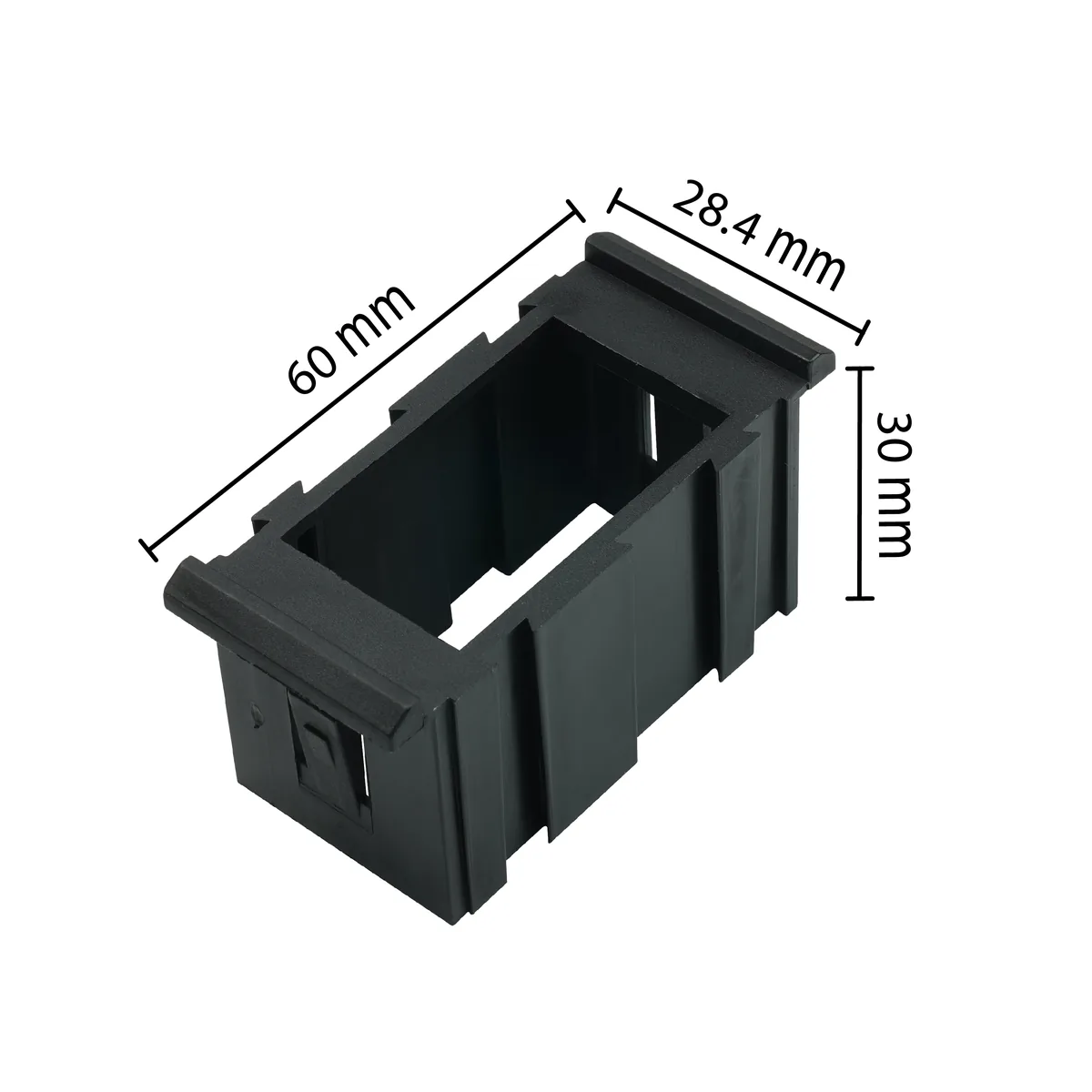 Technical illustration of the Modular Switch Housing (Single Module)