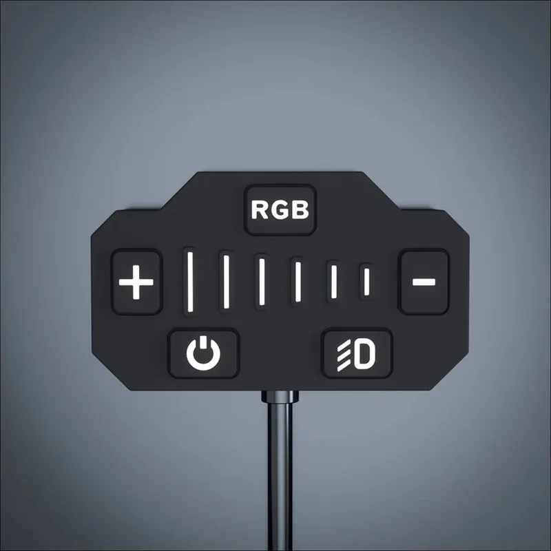 Technical illustration of the EVOLVE - Series LED Bar Control Panel