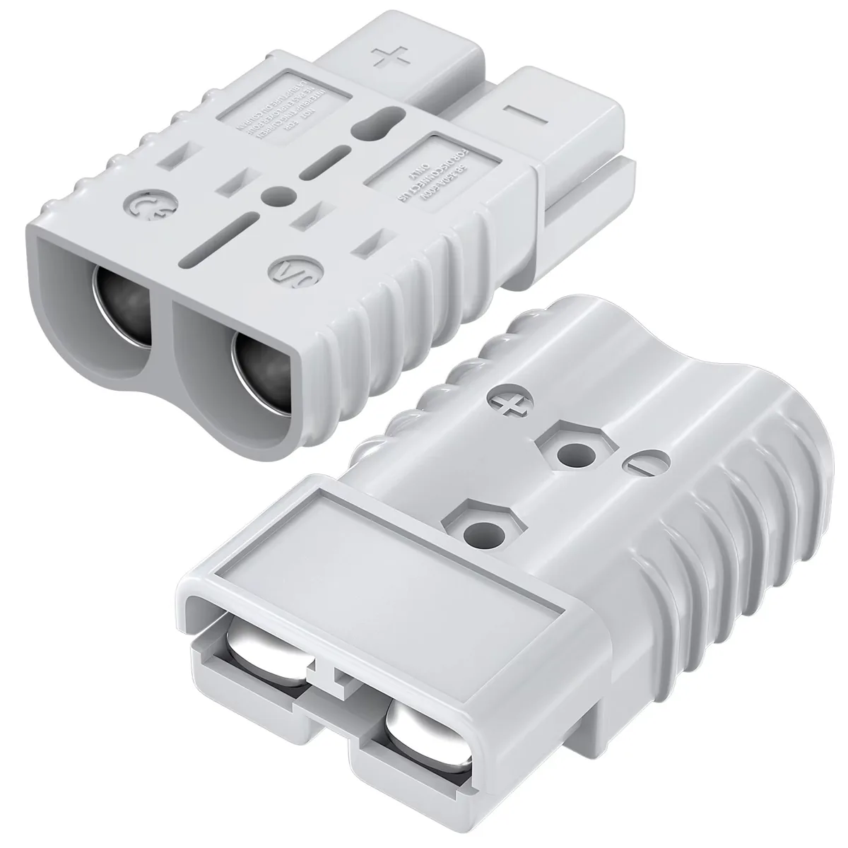 Technical illustration of the Anderson 50A - 2 Pin Connector
