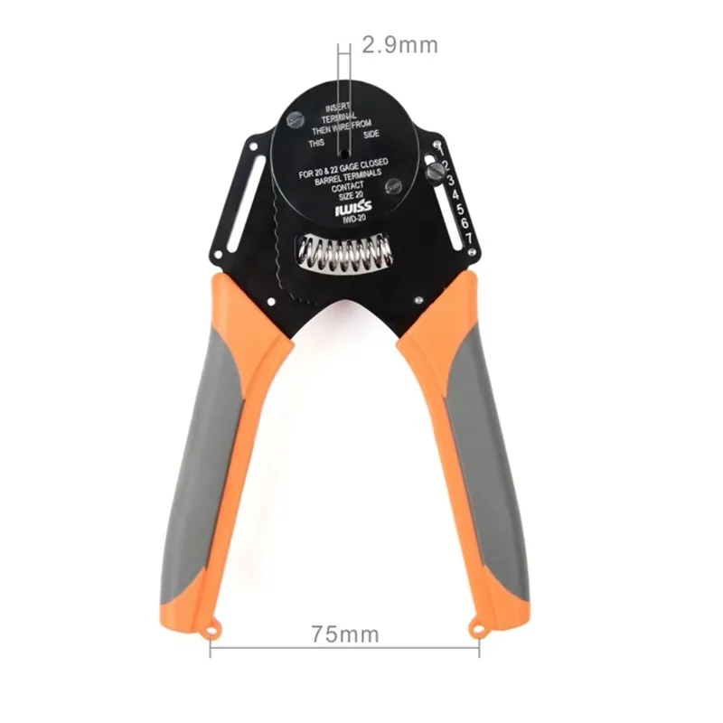 Technical illustration of the Hand Crimping Tool for Terminals